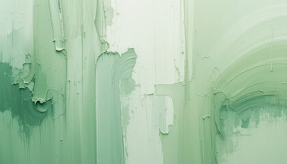 Abstract background green oil paint brushstrokes texture pattern wallpaper painting  .