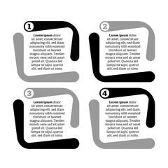 Very simply infographic design with 4 options or steps. Infographics for business concept.