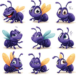 Ant 2D Cartoon Vector Mascot – Cute Insect Character Design for Kids and Branding