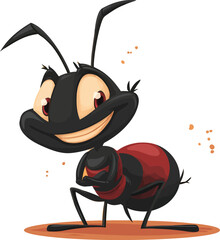 Ant 2D Cartoon Vector Mascot – Cute Insect Character Design for Kids and Branding