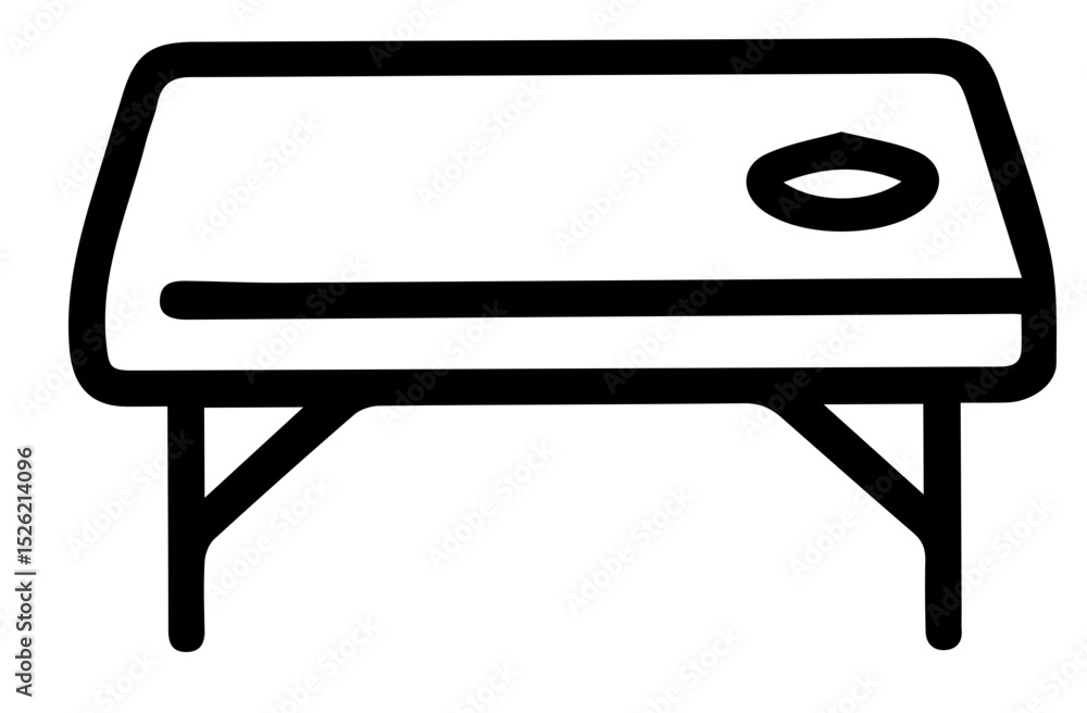 Poster sleek desk design simple yet functional workspace icon style
