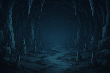 Mysterious Dark Cave Path