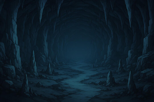 Mysterious Dark Cave Path