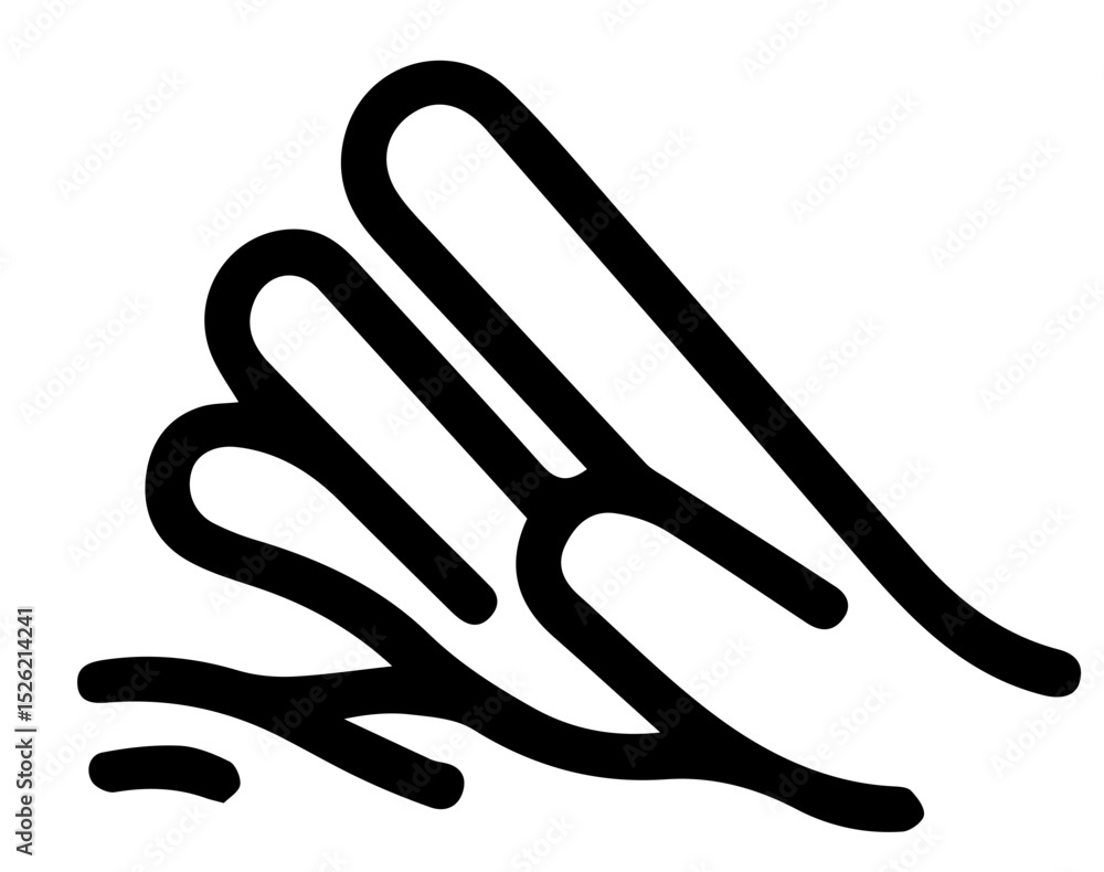Poster abstract flowing lines create a dynamic visual harmony artwork
