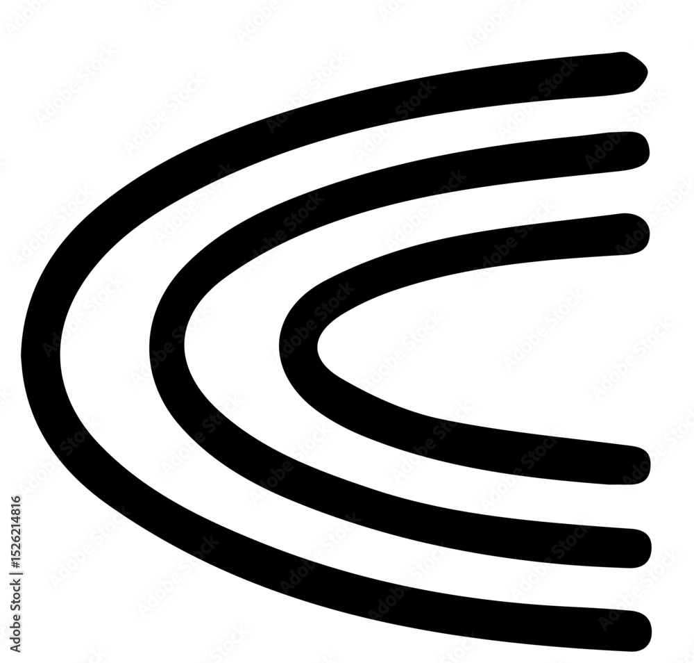 Poster abstract curve design simple and elegant three lines modern graphic