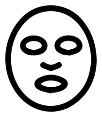 Stylized Face Icon Minimalist Graphic Design Bold and Simple Style