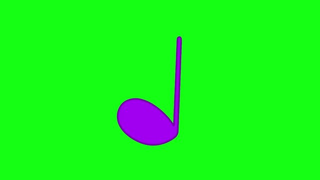 music notes purple colour clip art motion viedo Music notes icon, Music notes symbol, vector illustration