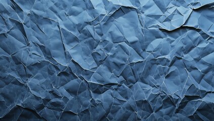 Obraz premium Blue Glossy Wrinkled Paper Is Used As A Sheet For Various Purposes And Creations In Art And Crafts Projects$Item