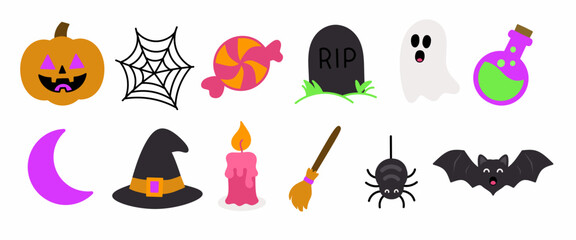 Halloween Clipart Pack Spooky Icons & Elements for Festive Designs