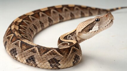 Fototapeta premium Gaboon Viper on studio background