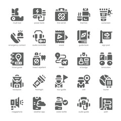 Guided Tour Icon pack for your website, mobile, presentation, and logo design. Guided Tour Icon solid design. Vector graphics illustration and editable stroke.