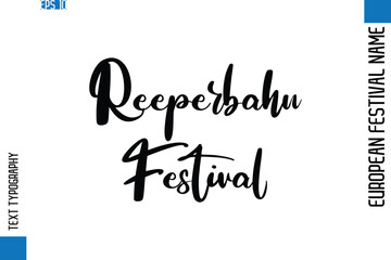 Reeperbahn Festival    -European Festival Name Modern Stylish Typography Text