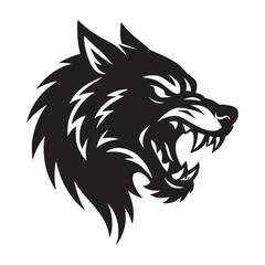 Wolf and lion tribal animal tattoo vector illustration