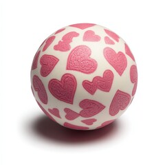 Pink Hearts Patterned Sphere Ball Romantic Love Decoration Valentine's Day