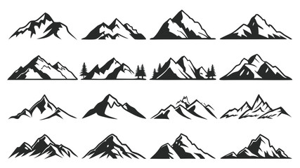 Majestic mountain landscape vector illustration