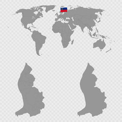 Fototapeta premium Liechtenstein Map Set with World Location.
