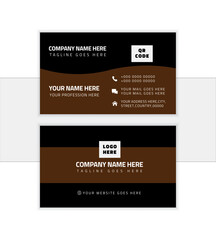 Double-sided creative business card vector design template. Vector illustration design. Horizontal layout, Print ready 
