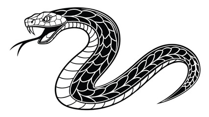 Obraz premium Detailed illustration of a snake vector design