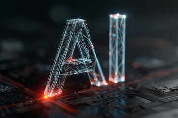 A digital illustration of an AI concept