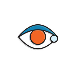 Obraz premium Medical icons. Eye Health. Eye on white background. Prevention, health, diagnosis. Mixed design style