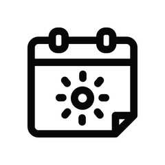 summer time line icon. Clean and minimalist vector icon for websites, mobile apps, presentations, and logos. Fully scalable and customizable for any project.