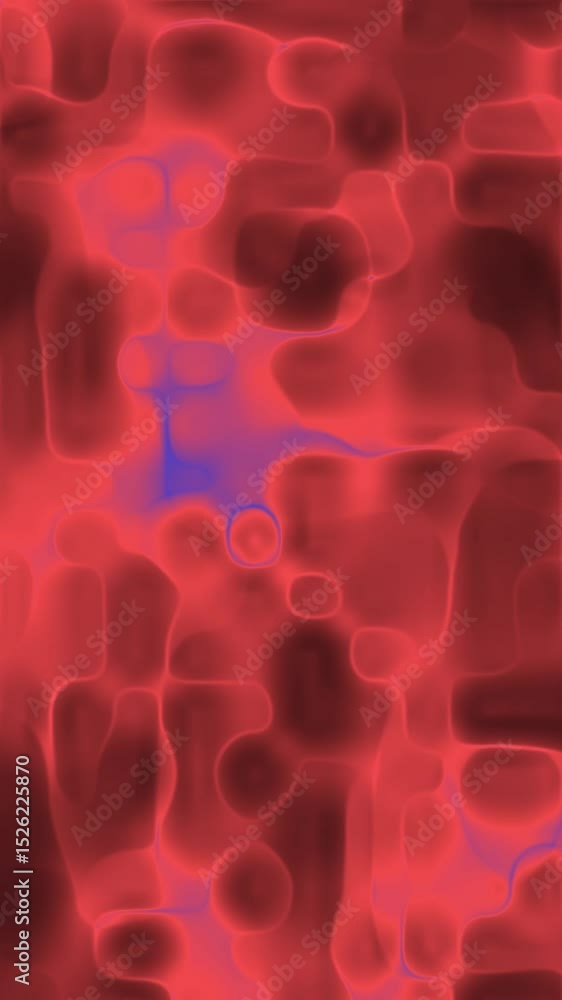 Poster vertical abstract red and blue gradient background animation with fluid shapes for modern design pro