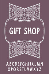Playful rounded uppercase letters with stitched frame design. Perfect for gift shop branding, tags, crafts, or children-themed design.