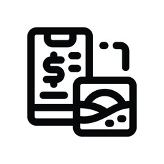 application line icon. Clean and minimalist vector icon for websites, mobile apps, presentations, and logos. Fully scalable and customizable for any project.