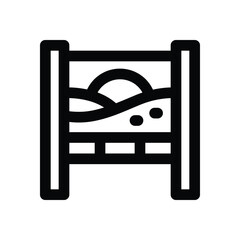 banner line icon. Clean and minimalist vector icon for websites, mobile apps, presentations, and logos. Fully scalable and customizable for any project.