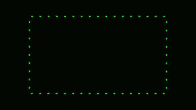 Glowing neon fire frame on black, webcam border facecam overlay.