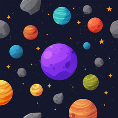 Galaxy Seamless Pattern