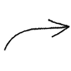 Grunge arrow vector icon. Line movement quirky brush line, doodle emphasis hand drawn arrow, paint mark. Express shape.