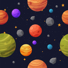 Galaxy Seamless Pattern