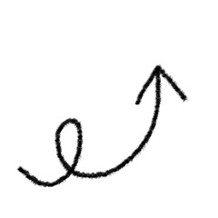 Grunge arrow vector icon. Line movement quirky brush line, doodle emphasis hand drawn arrow, paint mark. 