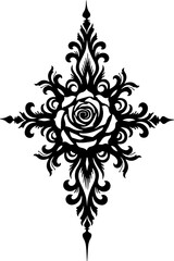 Ornate Gothic Filigree Tattoo Design vector bundle