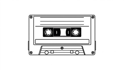 Obraz premium Audio Cassette Illustration