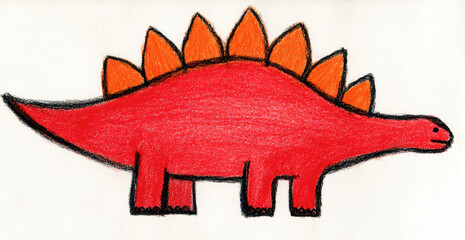 Childs Drawing of a Stegosaurus (2)
