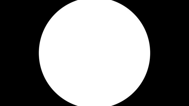 Circle animation. Black and white circle.