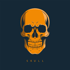 Human Skull Front View minimal design