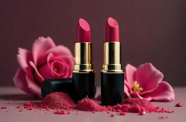Lipsticks still-life photography, Essential beauty items