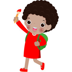 Illustration of a Girl with Paint Brush