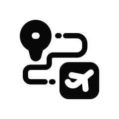 trevel glyph icon. Strong and solid vector icon for websites, mobile interfaces, presentations, and visual branding. High quality and easy to edit.
