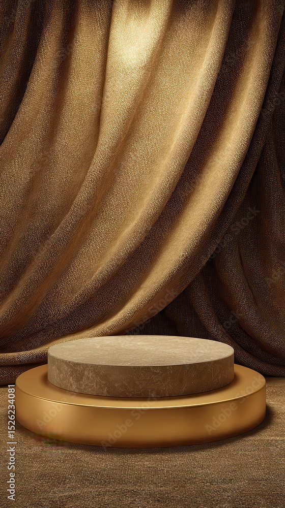 Aufkleber a stunning image of luxury gold podium presentation on 3d product display background with abstract b