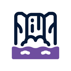 waterfall duotone icon. Sleek and modern vector icon for websites, mobile apps, marketing materials, and corporate design. Fully scalable and ready to use.
