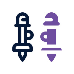 trekking pole duotone icon. Sleek and modern vector icon for websites, mobile apps, marketing materials, and corporate design. Fully scalable and ready to use.