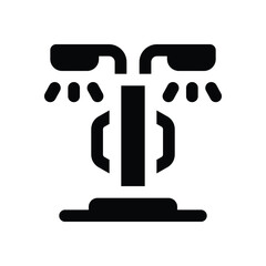 street light glyph icon. Strong and solid vector icon for websites, mobile interfaces, presentations, and visual branding. High quality and easy to edit.