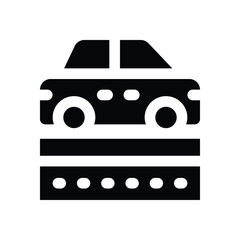 car glyph icon. Strong and solid vector icon for websites, mobile interfaces, presentations, and visual branding. High quality and easy to edit.