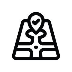 map line icon. Clean and minimalist vector icon for websites, mobile apps, presentations, and logos. Fully scalable and customizable for any project.