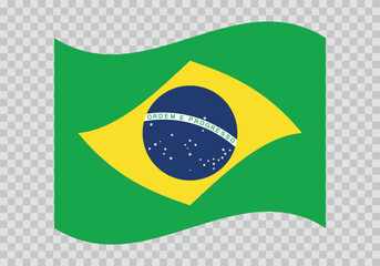 Fototapeta premium Flag of Brazil. Brazilian national symbol in official colors. Template icon. Abstract vector background.