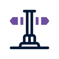 road sign duotone icon. Sleek and modern vector icon for websites, mobile apps, marketing materials, and corporate design. Fully scalable and ready to use.